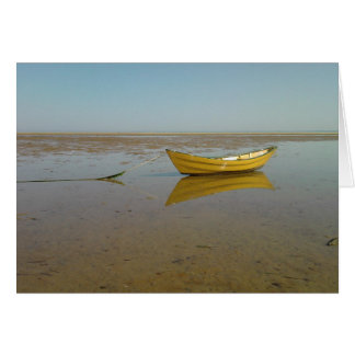 Reflection of a yellow boat cards