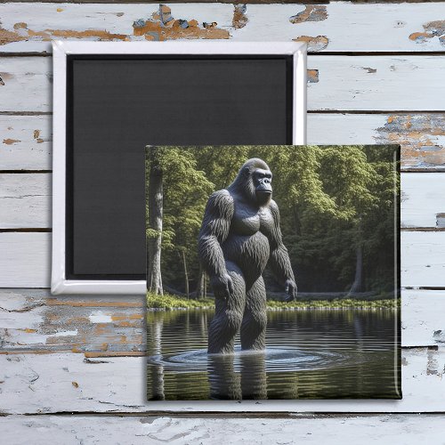Reflection of Bigfoot in Water Magnet