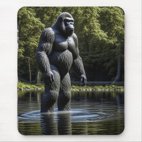 Reflection of Bigfoot in Water Mouse Pad