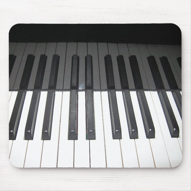 reflection of black and white piano keys mouse pad (Front)