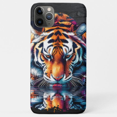 Reflection of Tiger Drinking Water iPhone 11 Pro Max Case