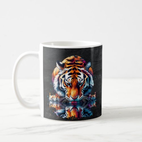 Reflection of Tiger Drinking Water  Coffee Mug