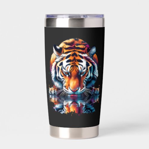 Reflection of Tiger Drinking Water  Insulated Tumbler