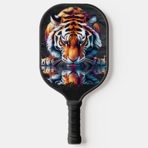 Reflection of Tiger Drinking Water  Pickleball Paddle