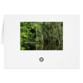 Reflection of Trees in Water Photograph Blank Card (Back Horizontal)