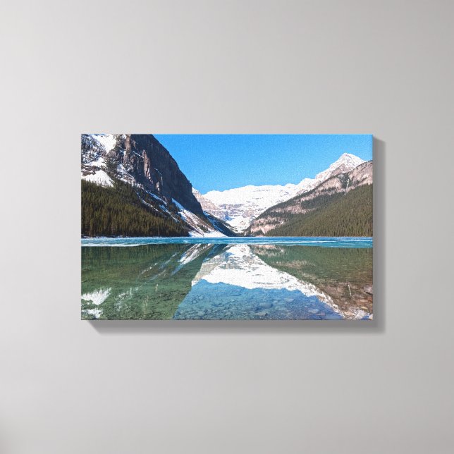 Reflection on Lake Louise - Banff NP, Canada Canvas Print (Front)