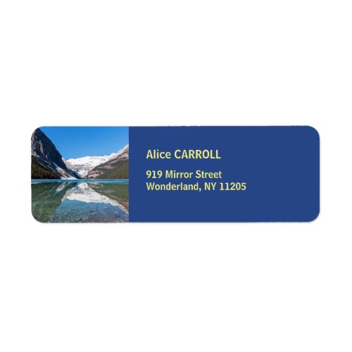 Reflection on Lake Louise _ Banff NP Canada Label
