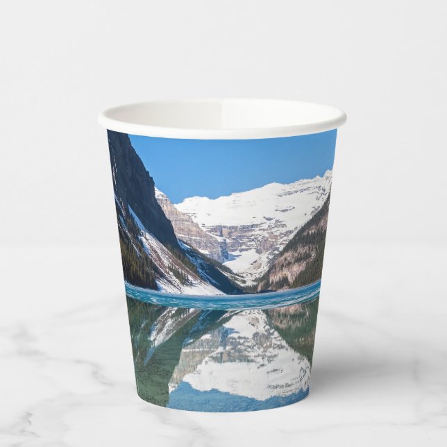 Reflection on Lake Louise - Banff NP, Canada Paper Cups (Left)