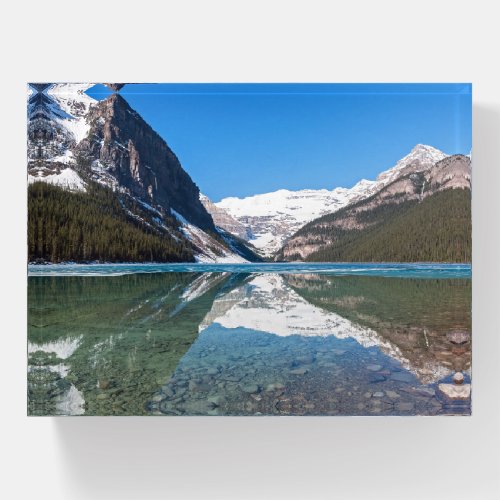 Reflection on Lake Louise _ Banff NP Canada  Paperweight