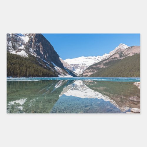 Reflection on Lake Louise _ Banff NP Canada Rectangular Sticker