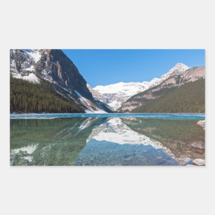Reflection on Lake Louise - Banff NP, Canada Rectangular Sticker