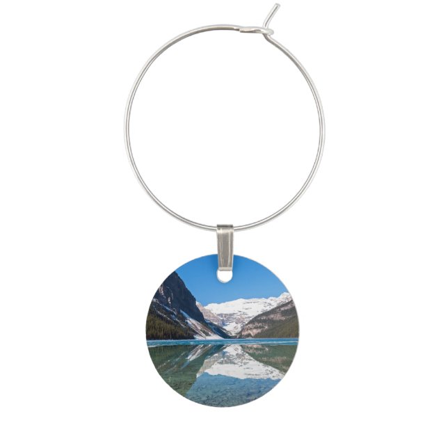 Reflection on Lake Louise - Banff NP, Canada Wine Charm (Front)