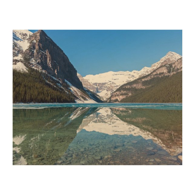 Reflection on Lake Louise - Banff NP, Canada Wood Wall Art (Front)