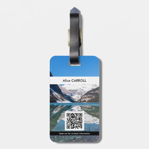 Reflection on Lake Louise _ Banff NP _ QR Code Luggage Tag