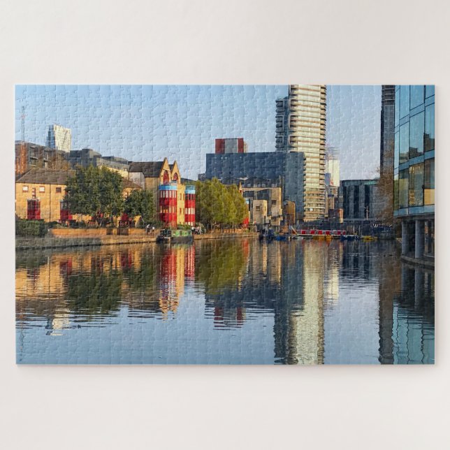 Reflection on Regent's Canal London United Kingdom Jigsaw Puzzle (Horizontal)