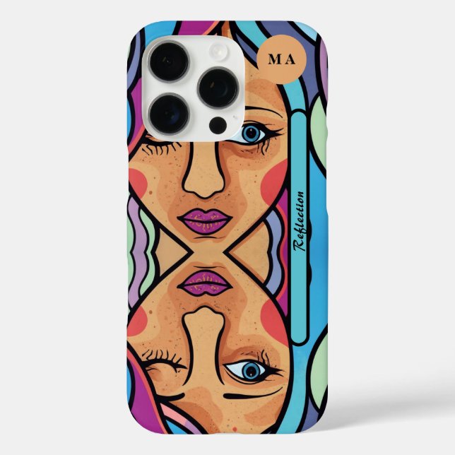 Reflection personalized monogram name  Case-Mate iPhone case (Back)