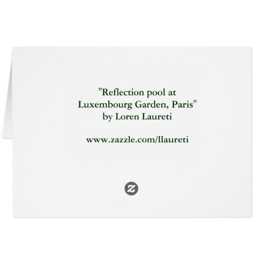 Reflection pool: Paris, France (Back Horizontal)