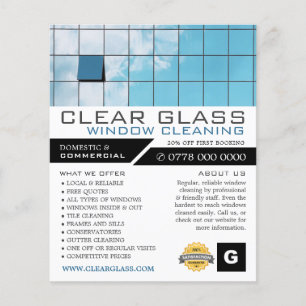 Reflection, Window Cleaner, Cleaning Advertising Flyer