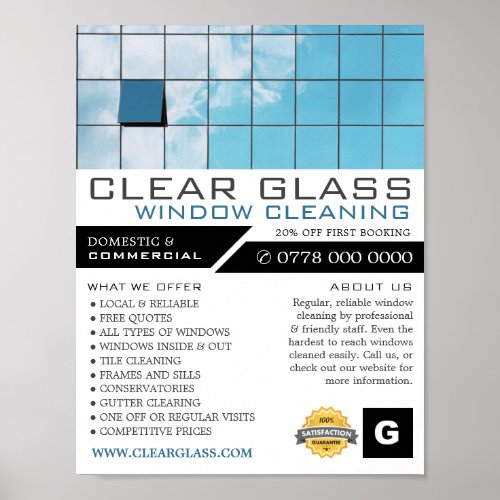 Reflection Window Cleaner Cleaning Advertising Poster