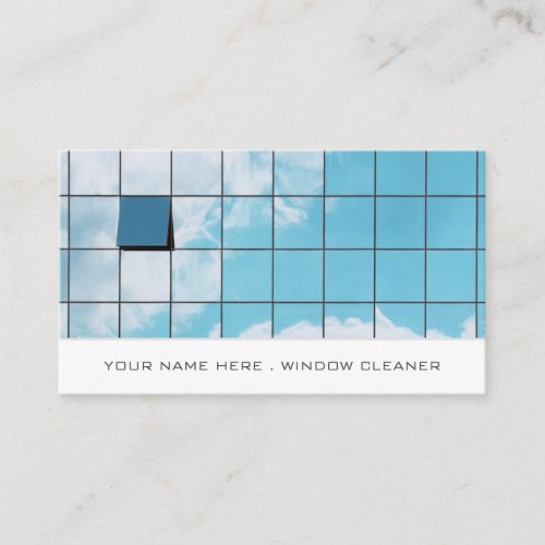 Reflection Window Cleaner Cleaning Service Business Card