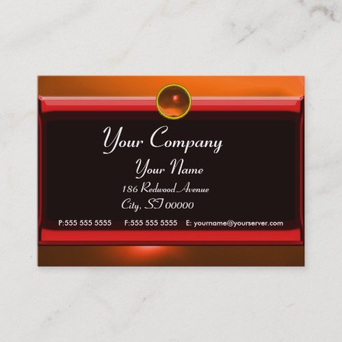REFLECTIONS 2 AGATE monogram black red yellow Business Card