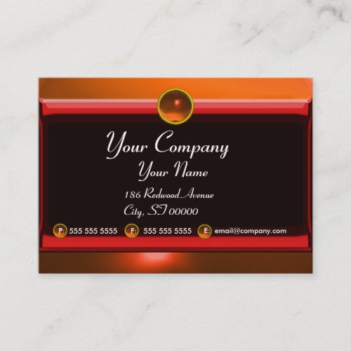 REFLECTIONS 2 AGATE monogram white black red Business Card