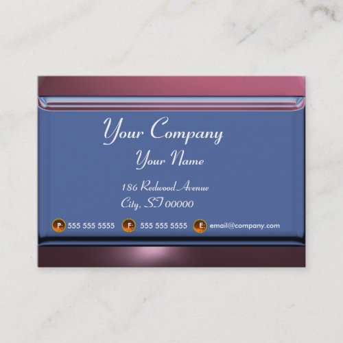 REFLECTIONS 2 AMETHYST monogram white blue purple Business Card