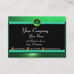 REFLECTIONS 2 JADE monogram white black green Business Card