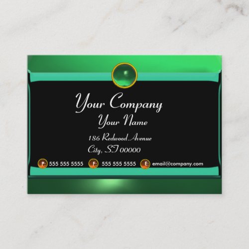 REFLECTIONS 2 JADE monogram white black green Business Card