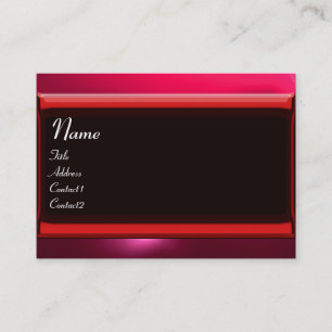 REFLECTIONS 2 RUBY monogram black red yellow white Business Card