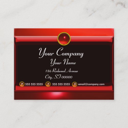 REFLECTIONS 2 RUBY monogram white black red Business Card