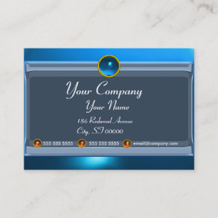 REFLECTIONS 2 SAPPHIRE monogram white black blue Business Card