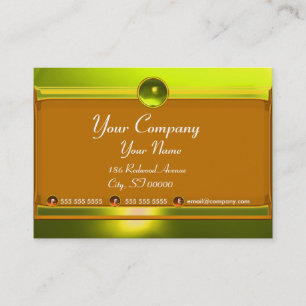REFLECTIONS 2 TOPAZ monogram white black yellow Business Card