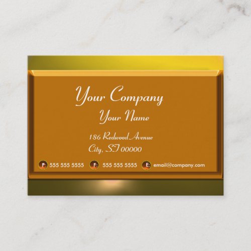 REFLECTIONS 2 TOPAZ monogram white brown yellow Business Card