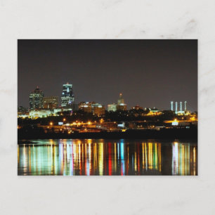 Reflections at Kaw Point in Kansas City Postcard