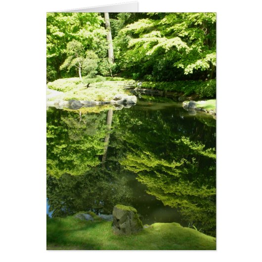 Reflections at Nitobe Garden Cards (Front)