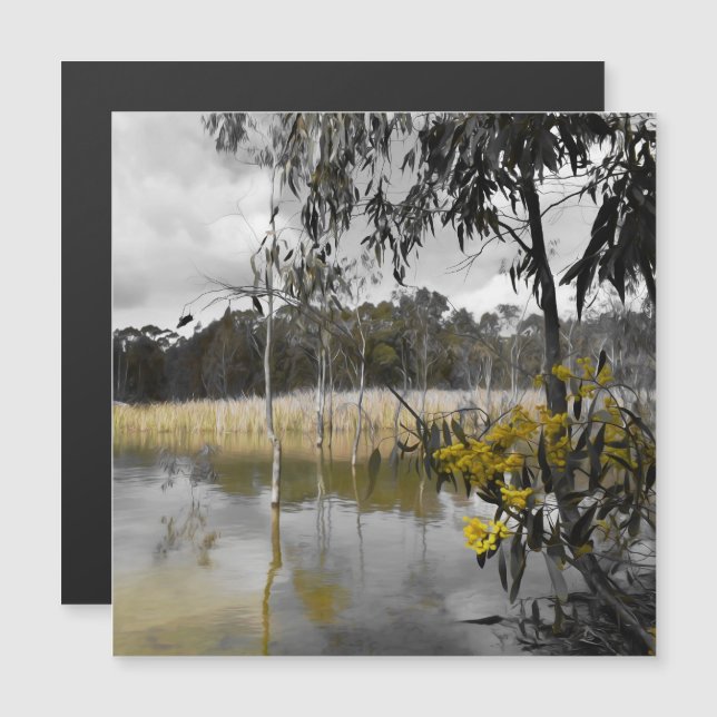 Reflections Beneath Gray Skies Magnetic Card (Front/Back)