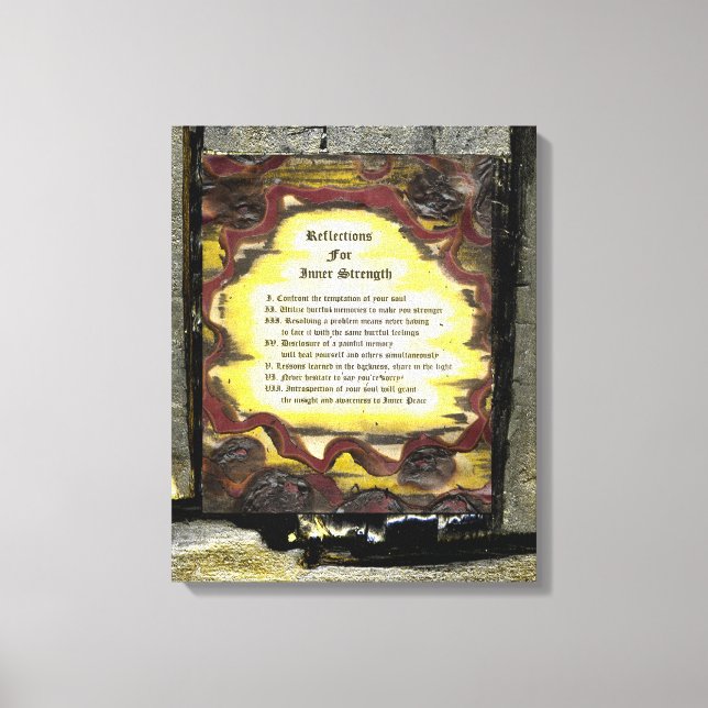 Reflections For Inner Strength Canvas Print (Front)