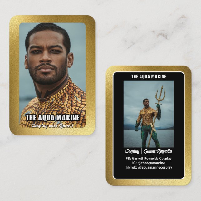 Reflections Gold Cosplay Coscard Business Card (Front/Back)