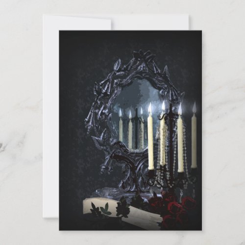Reflections Gothic Fantasy Wedding Custom Invitations