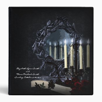 Reflections Gothic Fantasy Wedding Photo Album 3 Ring Binder by gothicbusiness at Zazzle