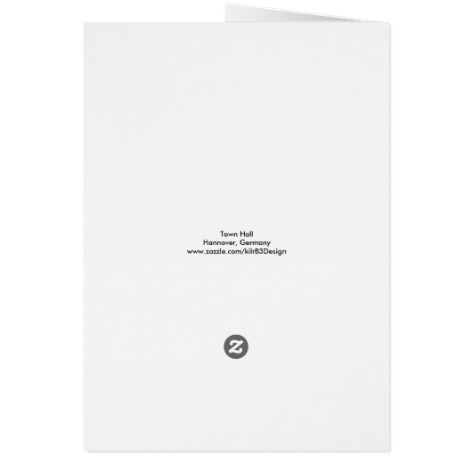 Reflections in Hannover, Germany - Greeting Card (Back)