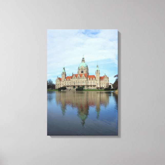 Reflections in Hannover, Germany Wrapped Canvas (Front)