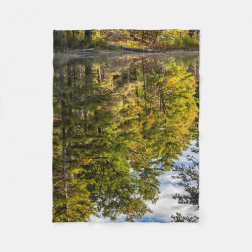 Reflections in Red Eagle Pond  White Mountains Fleece Blanket