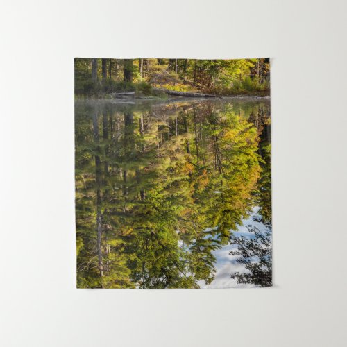 Reflections in Red Eagle Pond  White Mountains Tapestry