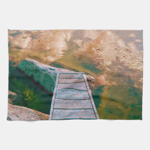 Reflections in the swedish archipelago kitchen towel