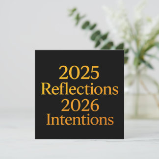 Reflections Intentions 2026 Gold Goal Planner Holiday Card
