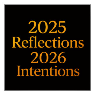 Reflections Intentions 2026 Gold Goal Planner Poster