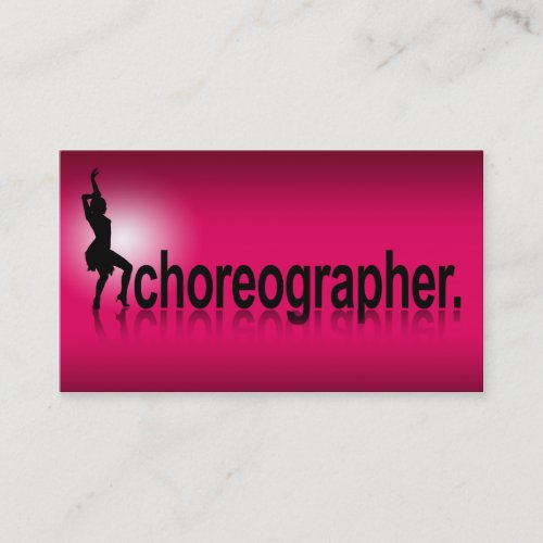 Reflections Modern Icon Choreographer  fuschia Business Card