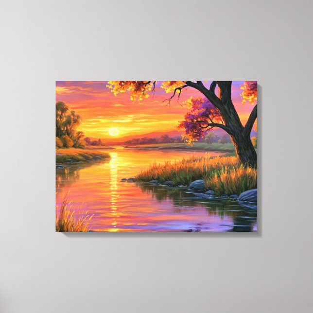 Reflections of a Violet Dusk Canvas Print (Front)